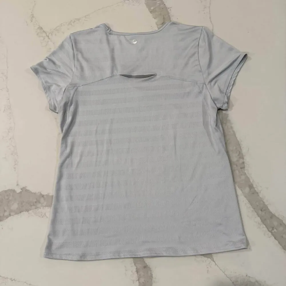 Active Life ScoopNeck ShortSleeve Performance Shirt Womens Large Gray Athleisure - Image 4