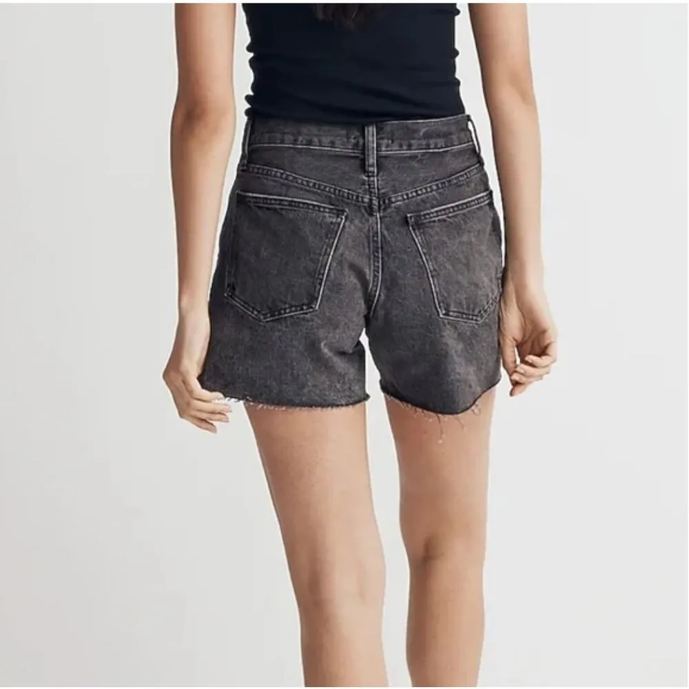 NWOT Madewell Relaxed Mid Length Denim Jean Shorts Washed Black Women's sz. 24 - Image 2