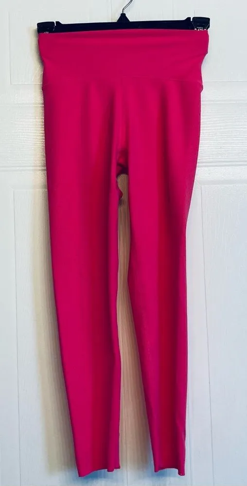 Buff Bunny Laser Cut Pink Leggings Yoga Pants Performance Stretchy Active XS - Image 1