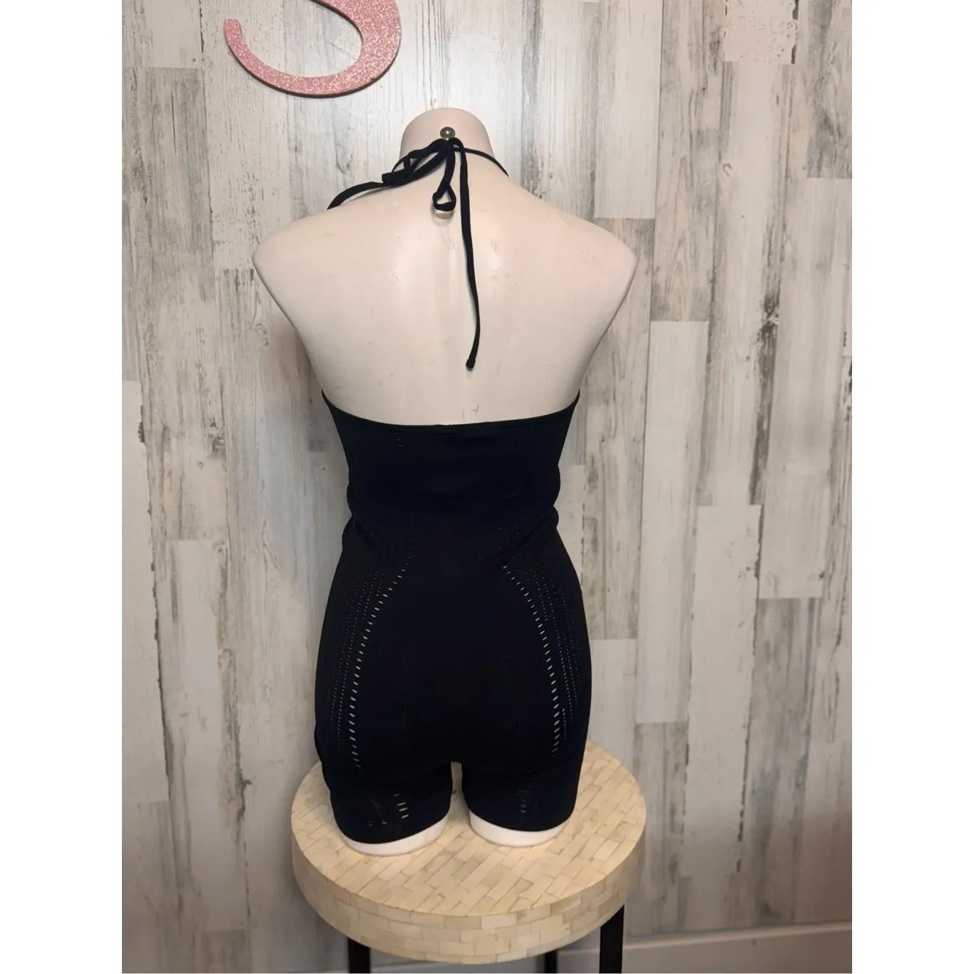 Zara Limitless Contour Black Halter Romper XS-S - Image 3