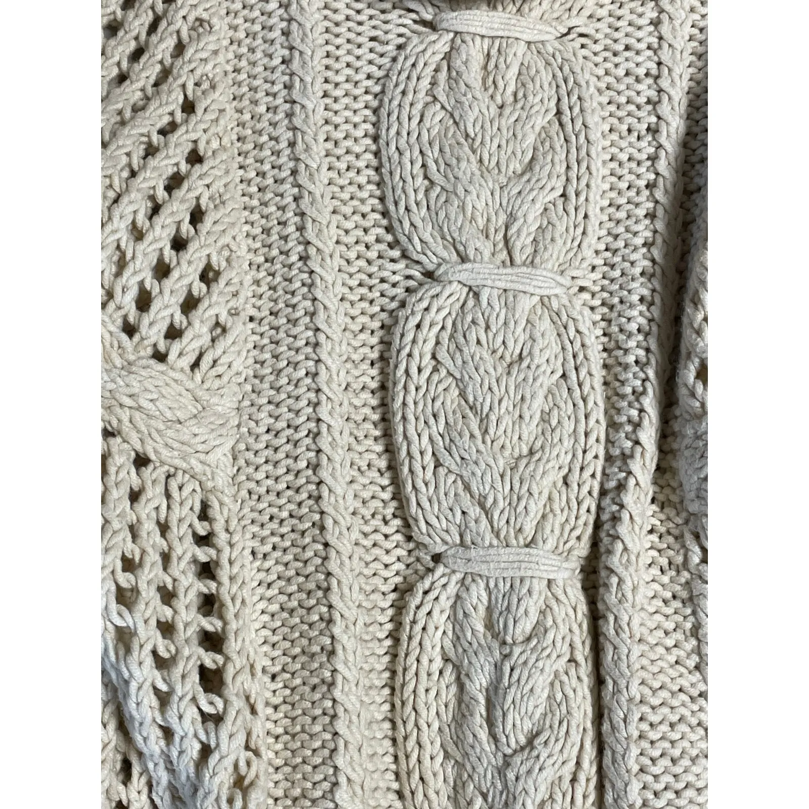 525 America Oversized Knit Hoodie Poncho Sweater S/M - Image 7