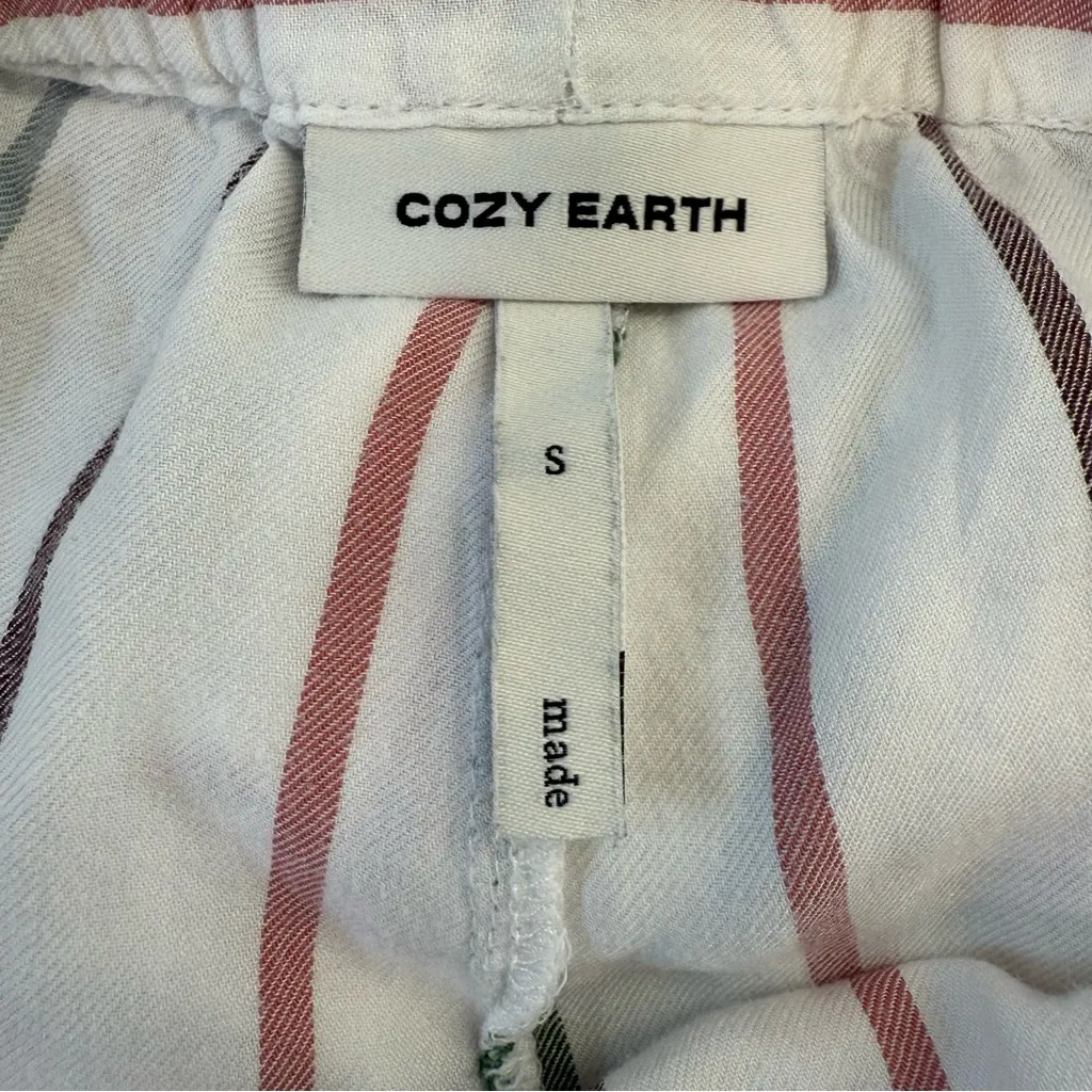 cozy earth Women's Soft Woven Pajama Pant Cottage Stripe Size Small - Image 4