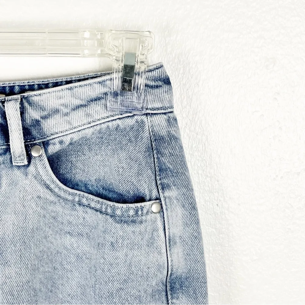 AFENDS Light Wash Organic Cotton Hemp Blend High Rise Ankle Crop Jeans, Size 24 Blue - Image 8