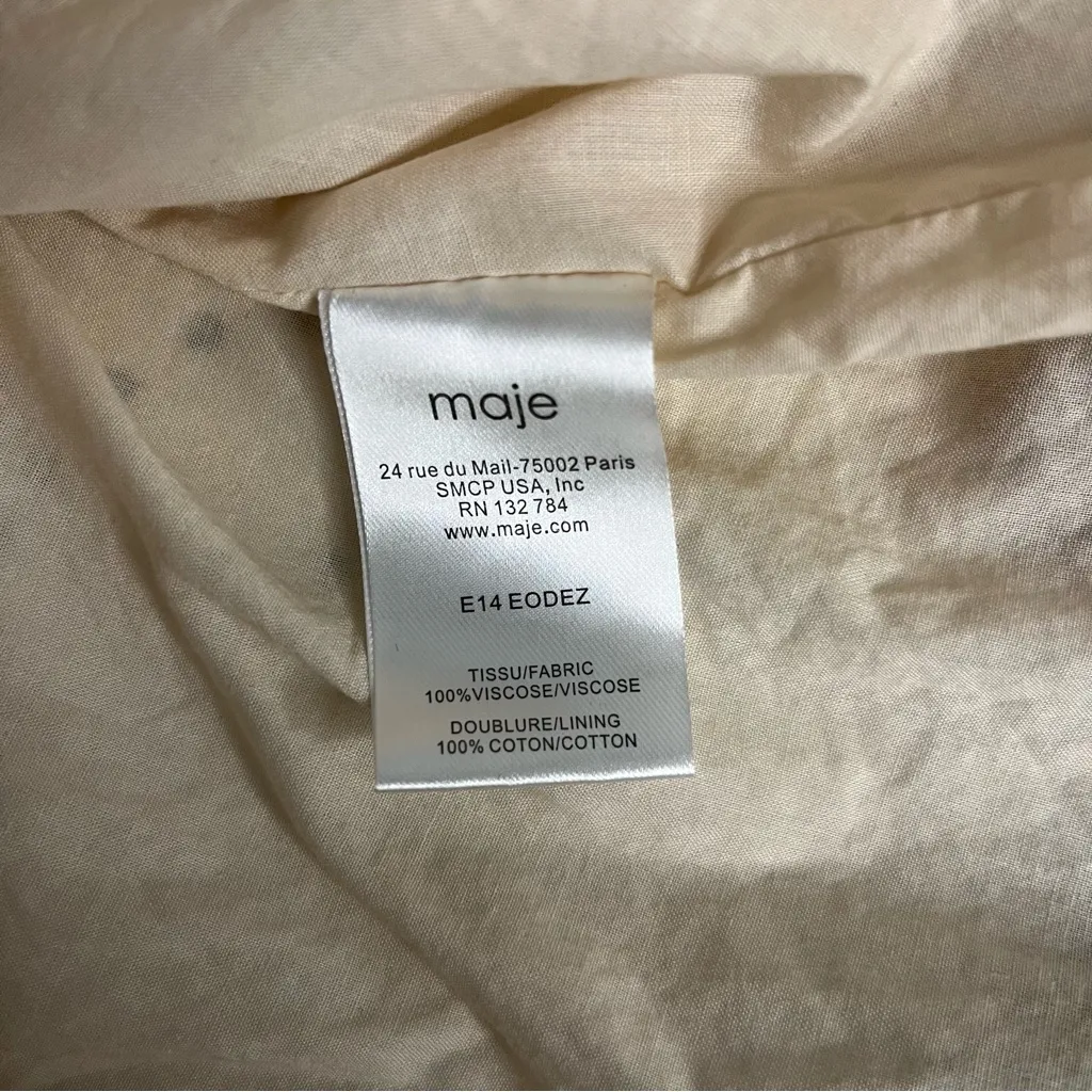 Maje White Floral Mini Dress Short Sleeve A Line Size 3/US Women’s L - Image 9