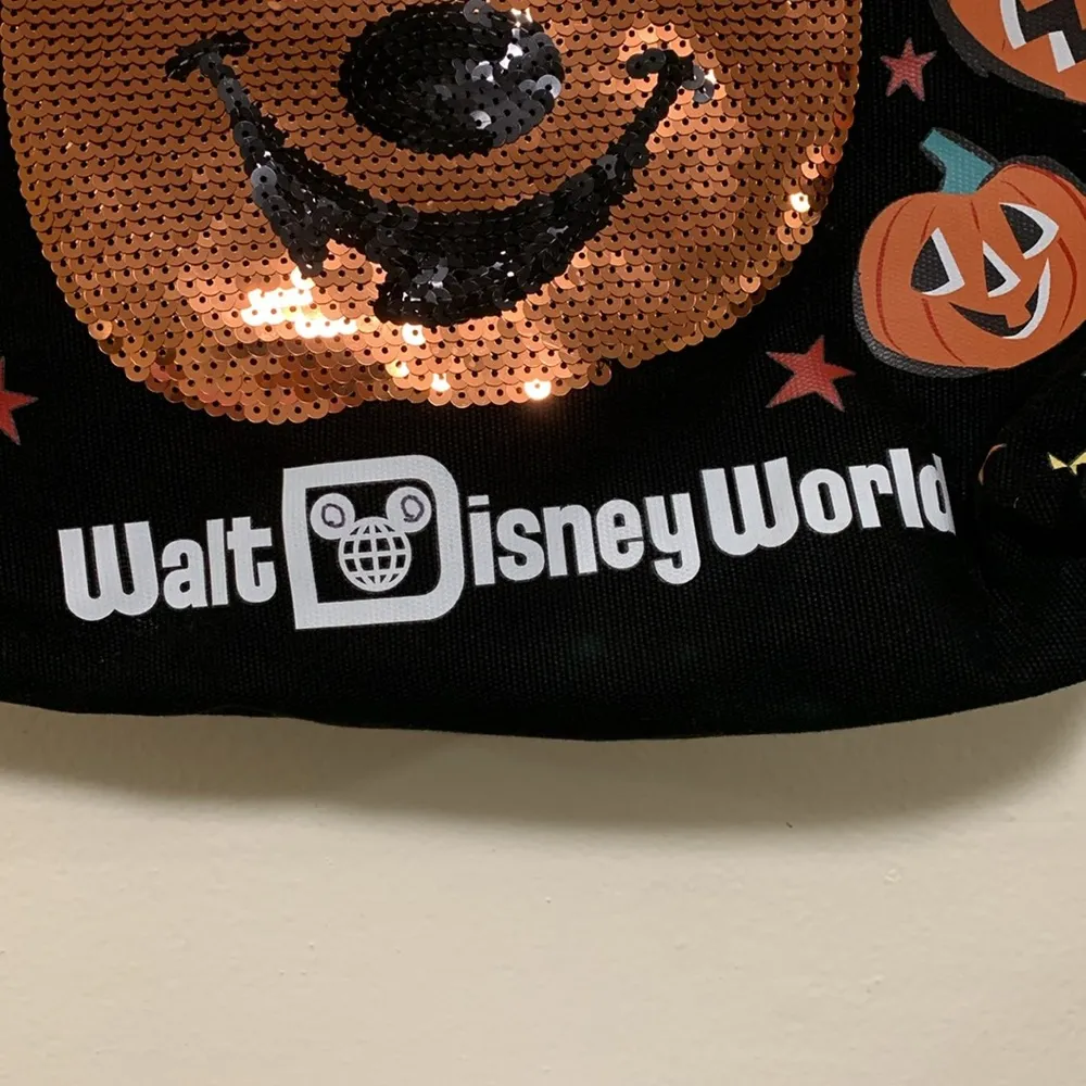 DISNEY Walt Disney World MICKEY HALLOWEEN PUMPKIN JACK O LANTERN TOTE BAG PURSE - Image 4