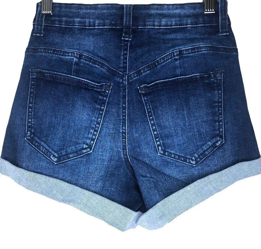Curvy High Rise Shorts NWT Blue Size 25 - Image 2