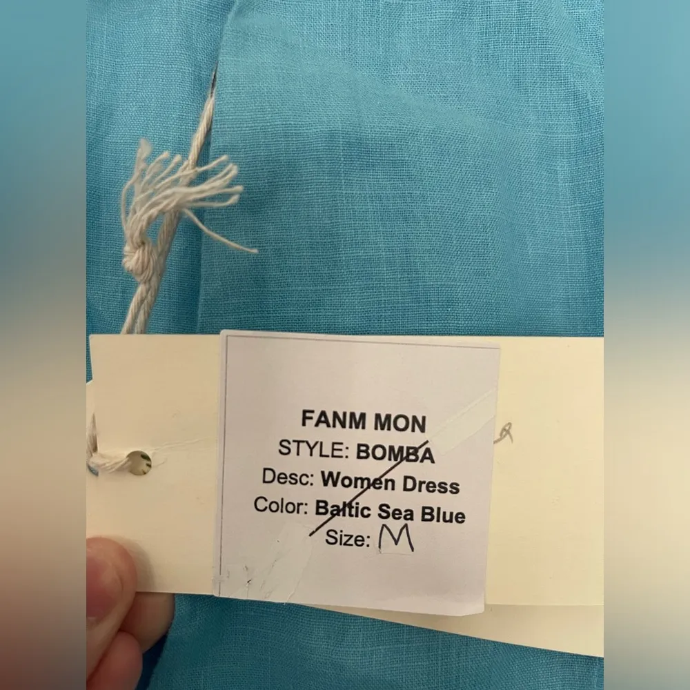 NWT Fanm Mon Bomba Dress size M Baltic Sea Blue mini Manmzel Size M - Image 5