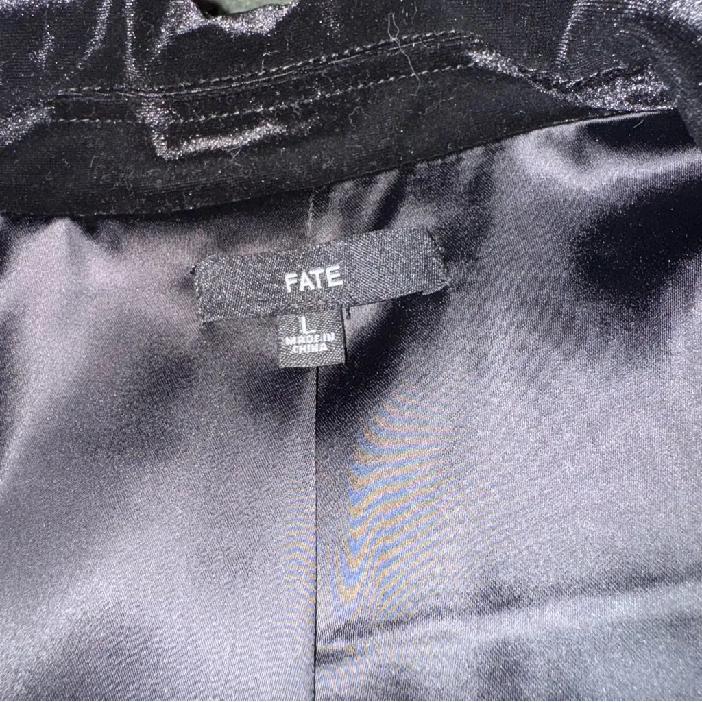 Fate Black Velvet Women's Blazer size large - Image 10