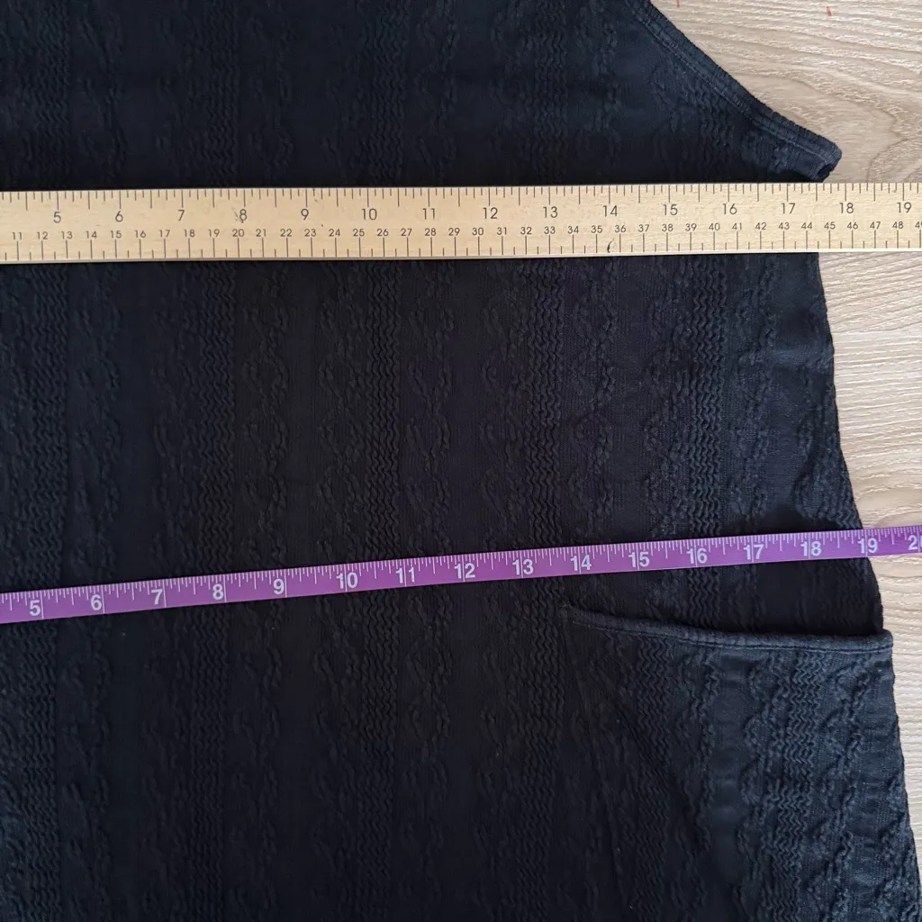 Free People Small Hot Shot Cable Knit Onesie Black - Image 10