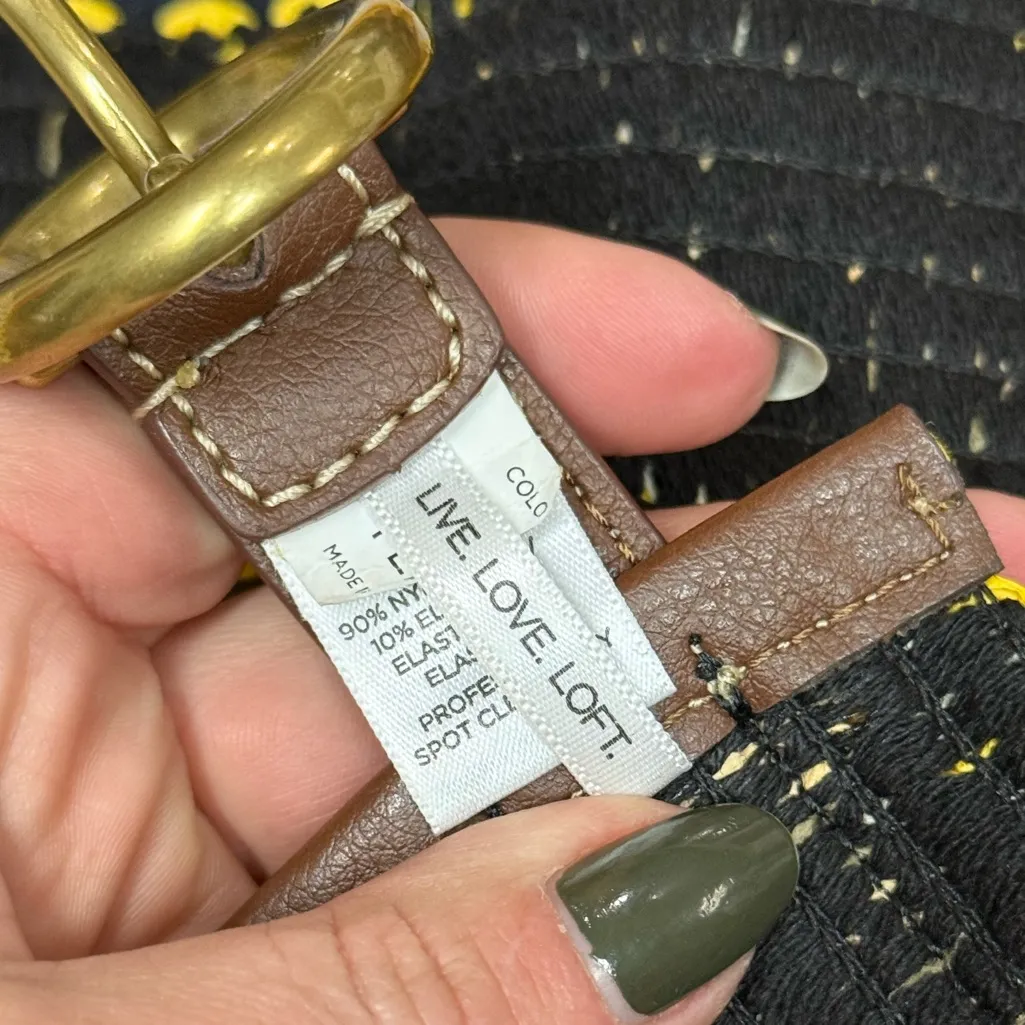 Shelby & Palmer Multicolor Houndstooth Belted Shirt Dress Size 12 Fall Colors - Image 6