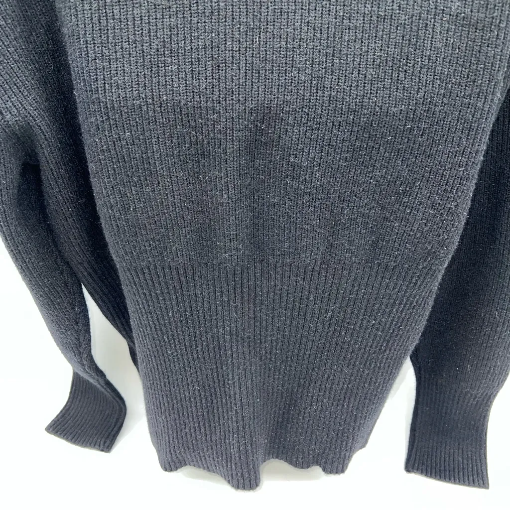 Torrid Black w/White Stripes on the Cowl Neck of the Sweater- Size 1X - Image 6