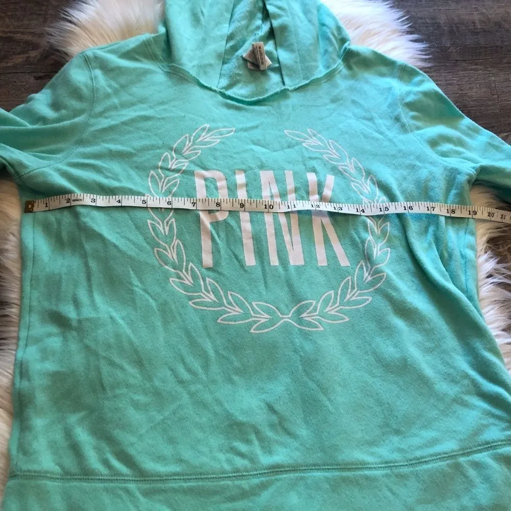Victoria's Secret Pink Green Hoodie - Image 4