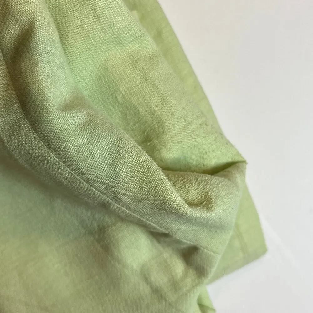 Kasper Green 12 Petite Linen Cotton Lime Pants Lined Office Vacation Beach Size 12P - Image 11