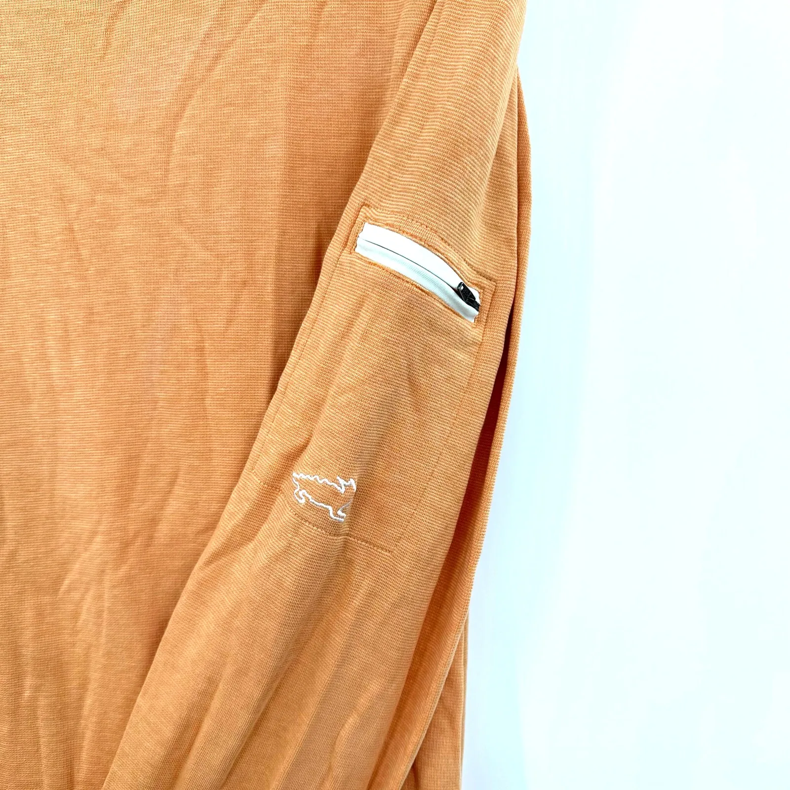 Toad & Co Horny Toad Size Large Long Sleeve Crew Neck Shirt Top Tee Orange‎ - Image 3