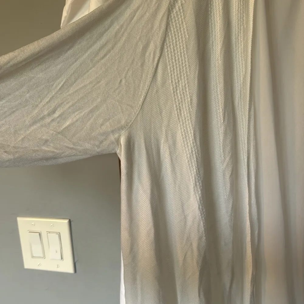 NWT Simply Vera VeraWang White “Chiffon Flyaway” Open Front Sweater Size 2X - Image 2