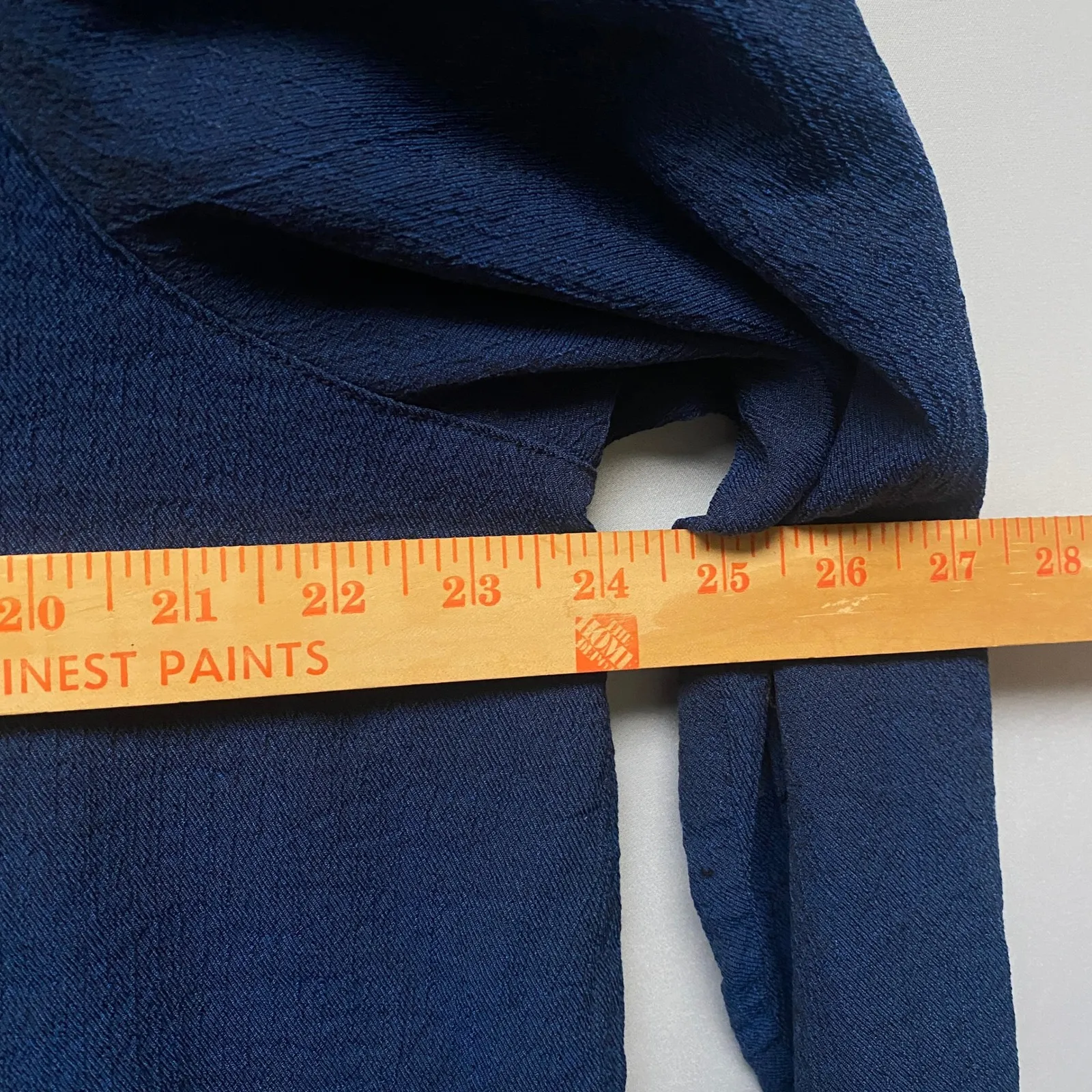 Ali Miles Women 1X Blue Textured Cowl Neck Asymmetrical Tunic Top Modern Classic - Image 8