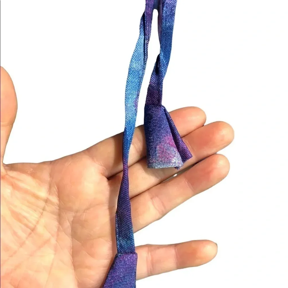 New Tyger Lotus blue and pink silk palazzo Wide leg pants Loungewear Ethereal Size XL - Image 5