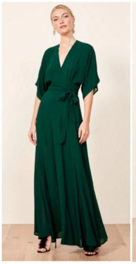 💕REFORMATION💕 Winslow Dress ~ Emerald Green XS NWT - Image 5