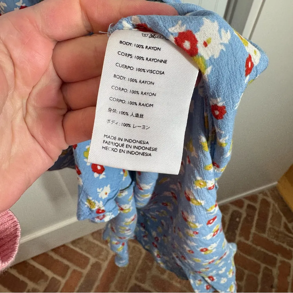 Anthropologie Faithfull The Brand Erin Floral Ruffle Hem Midi Dress Size 4 boho - Image 6