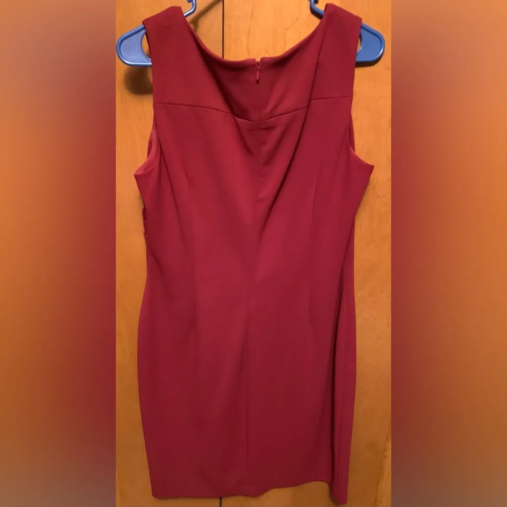 Calvin Klein Women Burgundy Dress Sz 14 Excellent Condition. - Image 3