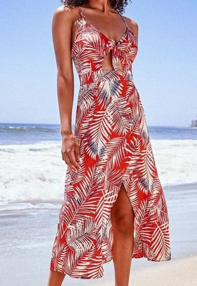 Cupshe Reagan knotted dress sz M 8 - Image 2