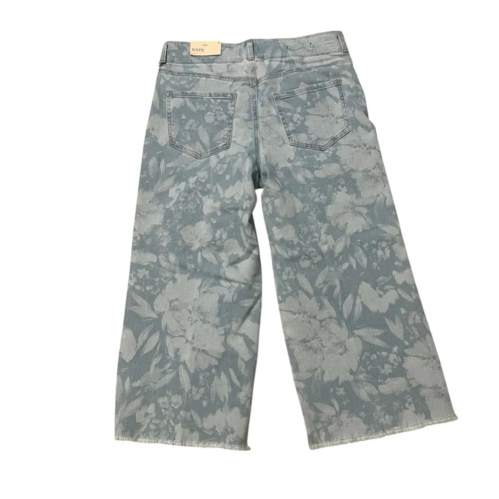 NWT, Brigitte Wide Leg Capri Jeans High Rise Frayed Hems, Sz 6 - Image 7