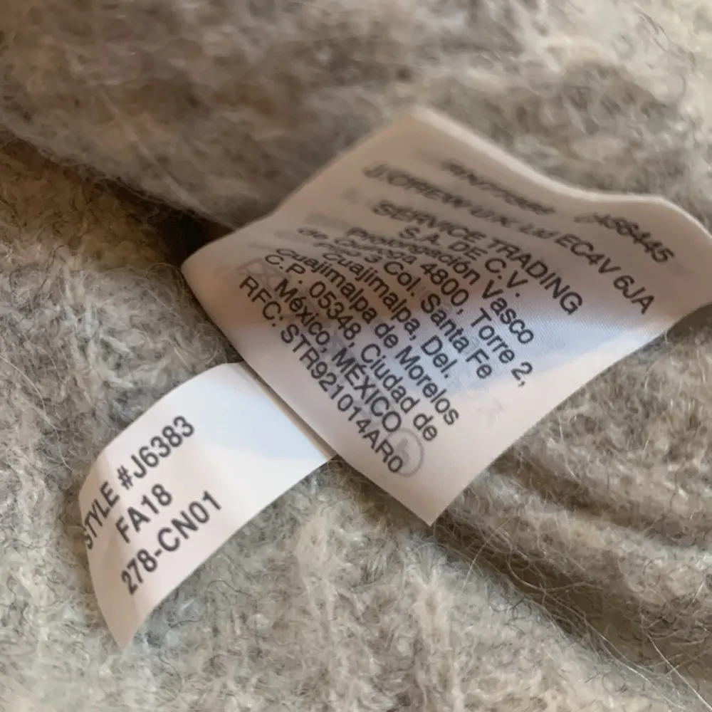 J. Crew Point Sur button back marled tunic angora wool blend XS - Image 11