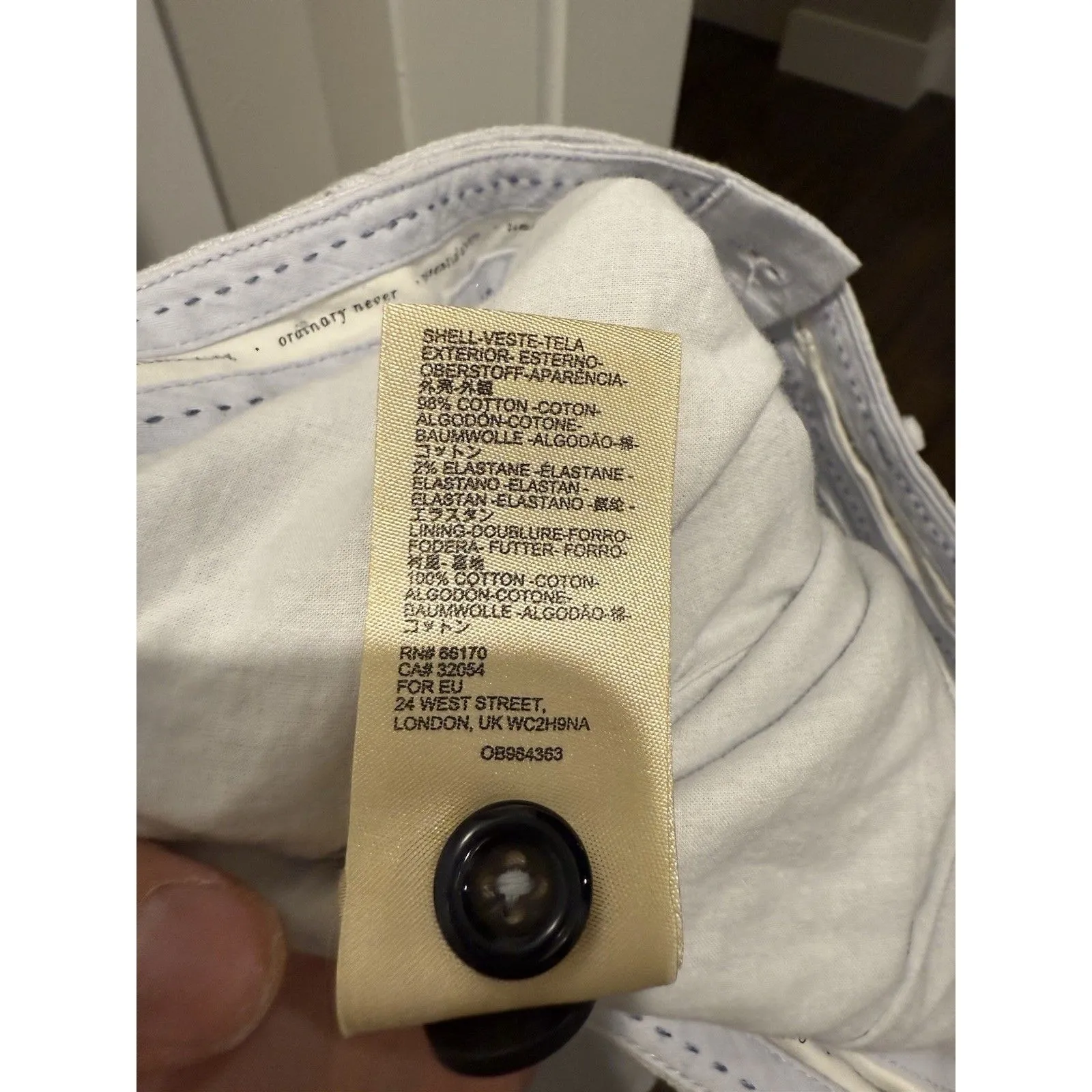 Women’s Dress Pants Anthropologie Pale Blue Essential Slim Pants Size 6 Box C - Image 4