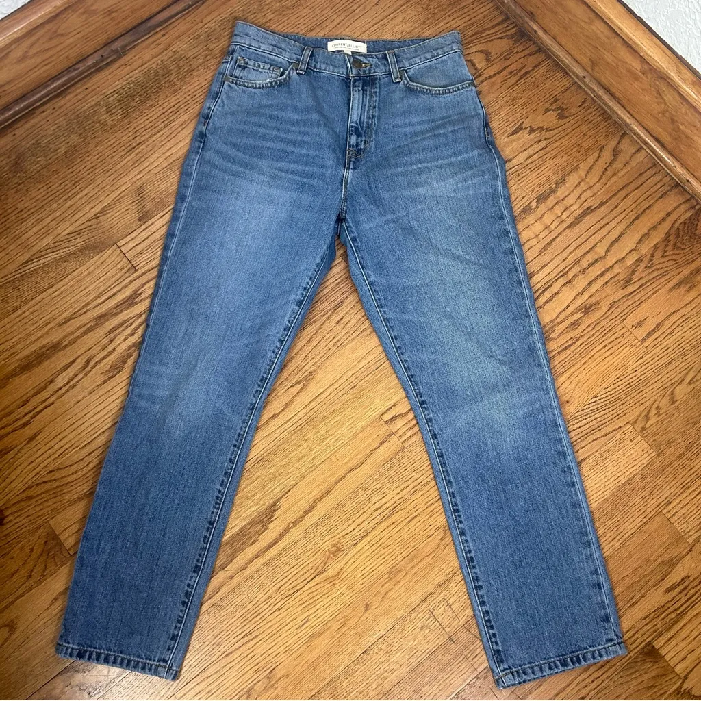 Current/Elliott The Boyfriend Straight Leg High Rise Stormy Denim Jeans Size 27 - Image 11