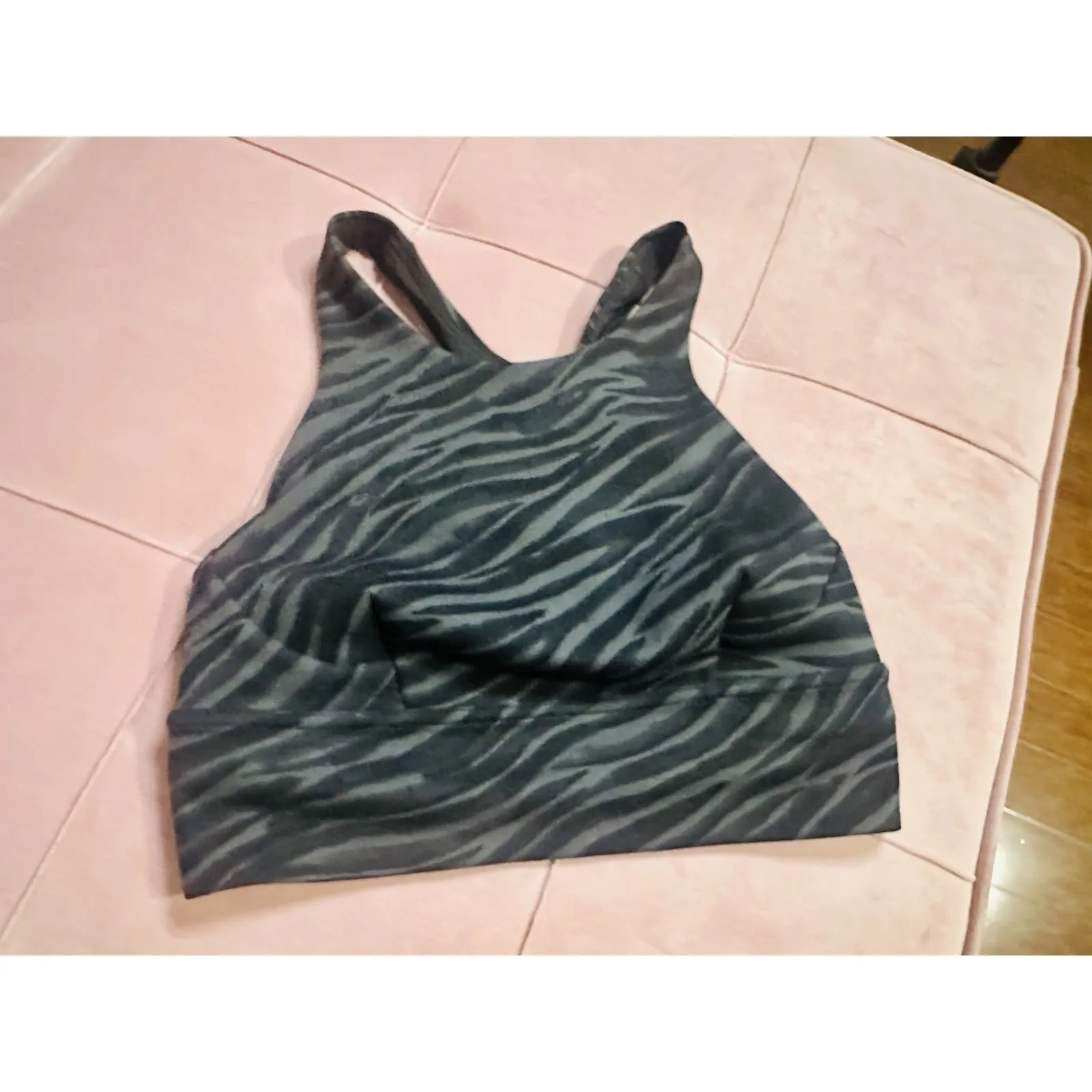 Lululemon Wunder Train Long-Line Bra Le Tigre Camo Deep Coal Multi Size 6 - Image 2