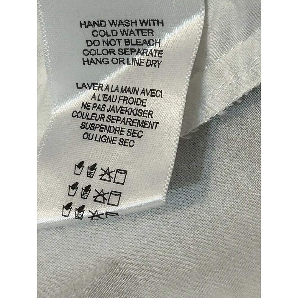 White Cotton Blouse with Floral Lace Bell Sleeve Romantic‎ Victorian Style Top Size M - Image 12