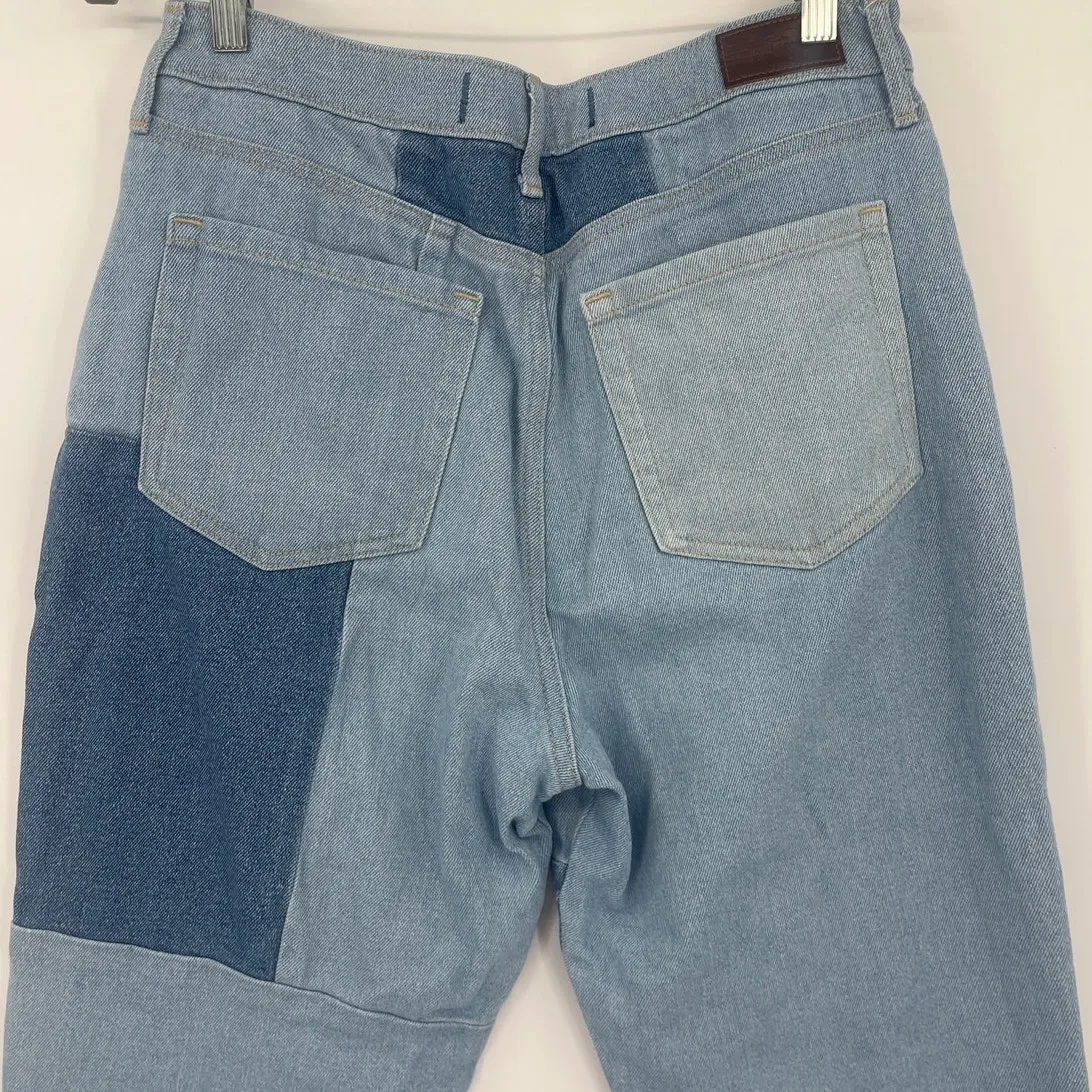 Y2K Hollister Patchwork Mom Jeans Sz 11R Ultra High Rise Indie Sleaze Festival - Image 7