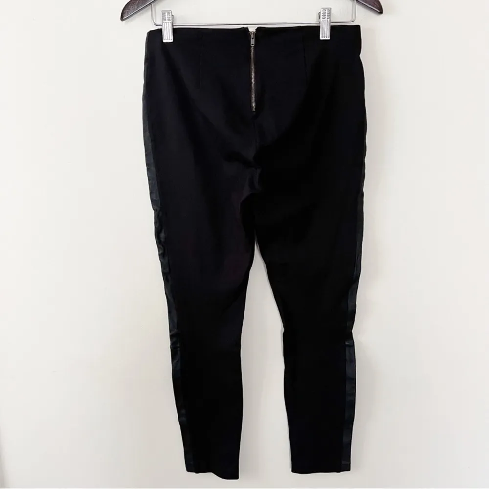 J.CREW Size 4 Black Tuxedo 04322 Leather Pixie Legging Dress Pants Skinny Leg - Image 7