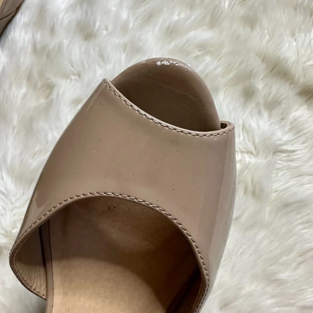 CL by Chinese Laundry Tan Patent Leather Wedge Shoes 8.5M - Image 9