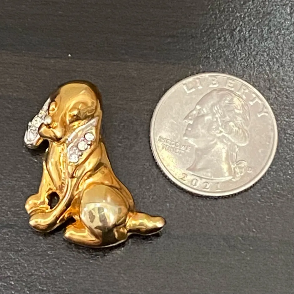 Vintage Regency Accessories Dachshund Dog Gold - Image 6