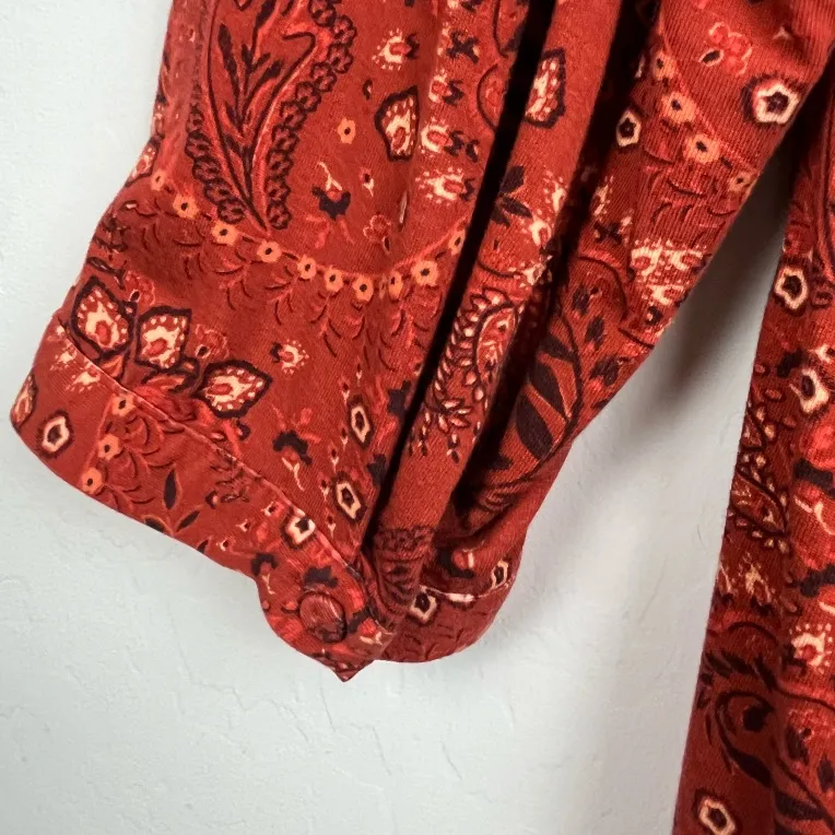 Daniel Rainn Burnt Orange Peasant Blouse - Image 5