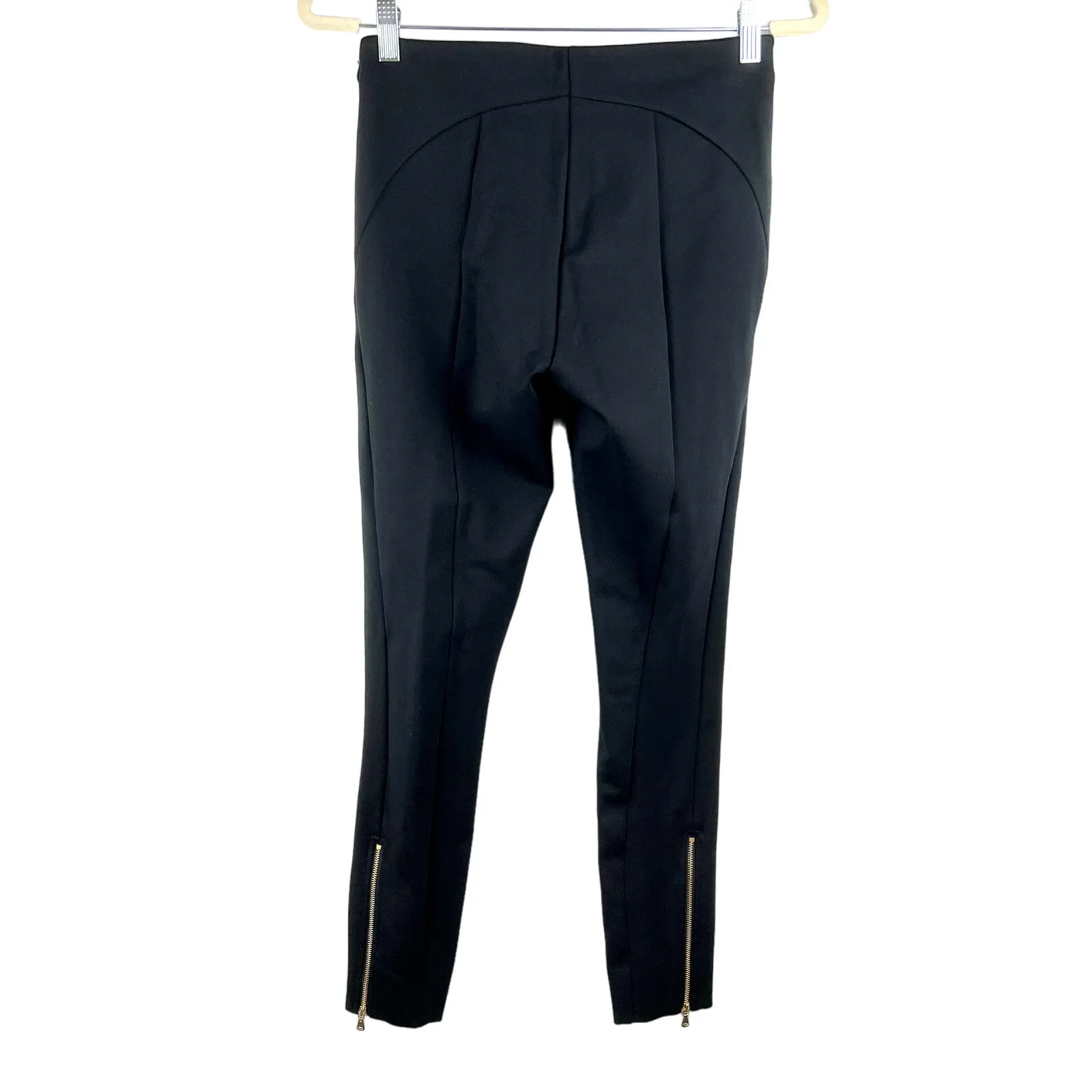 Ann Taylor LOFT Black Ponte Knit Ankle Zip Leggings 2 XS Business Casual - Image 8