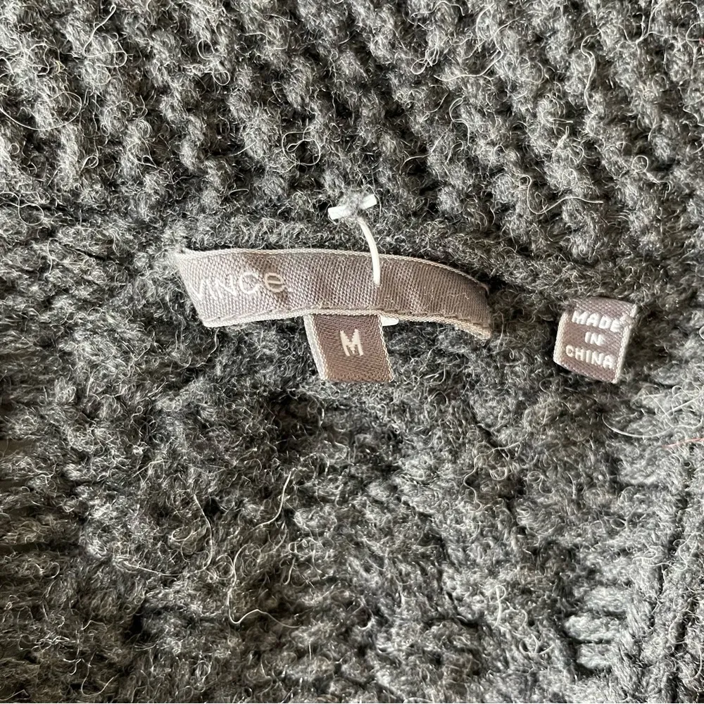 Vince Chunky Wool Knit Oversized Open Cardigan Sweater Medium - Image 6