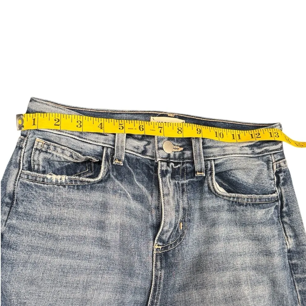 L'AGENCE Adele High-Rise Cropped Jeans Fallbrook Wash Size 24 Distressed Raw Hem - Image 7