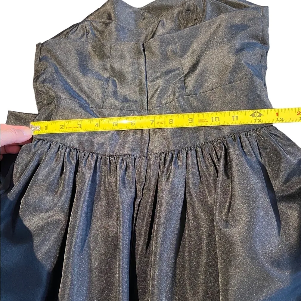 🥳 HOST PICK Vintage Talbots Kappi 80’s Black Taffeta Strapless Dress Size SP - Image 10