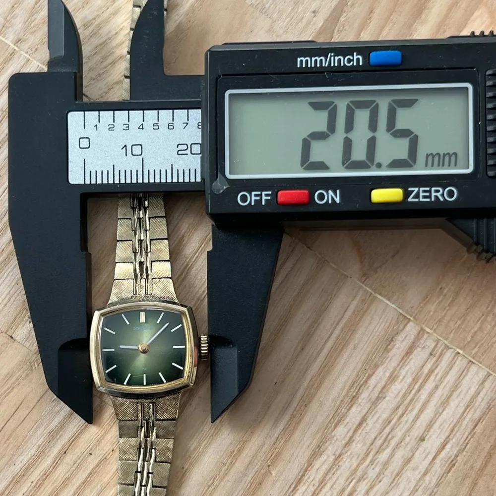 Seiko Rare Vintage Mechanical Ladies Watch Green Dial Gold Bracelet 1970’s - Image 13