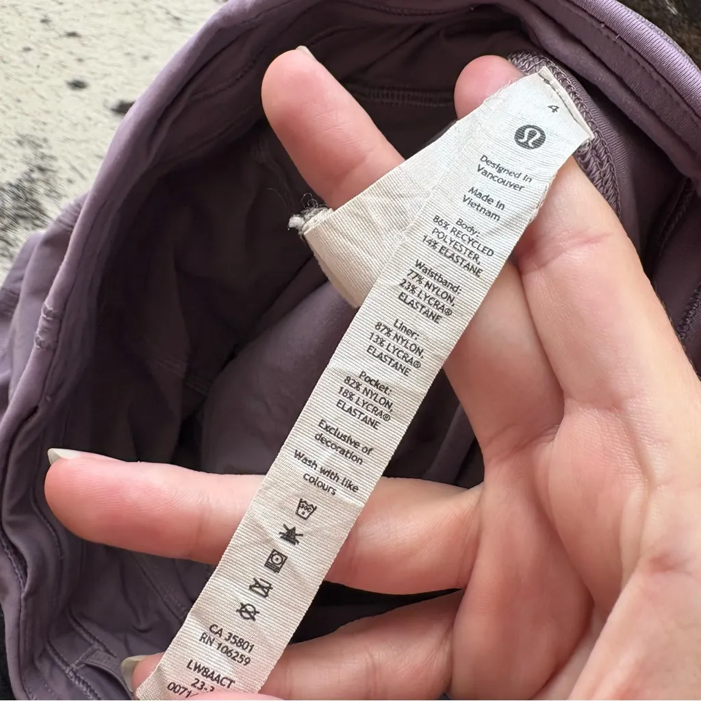 LULULEMON Pace‎ Rival Mid-Rise Skirt *Long In Purple Ash Size 4 - Image 7