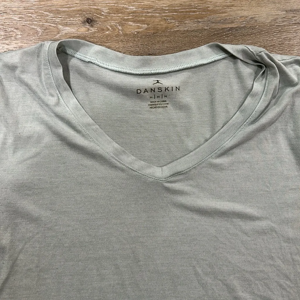 Danskin  Green Fitted Short Sleeve T-Shirt - Image 2