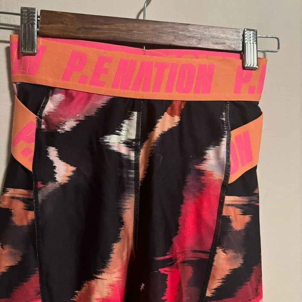 P.E NATION Fluid Short Biker High Rise in Print - Image 7