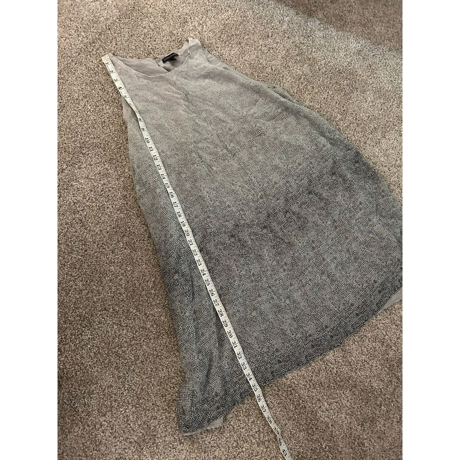 Eileen Fisher‎  100% Silk Shift Dress Sleeveless Lined Trapeze A Line XL - Image 6