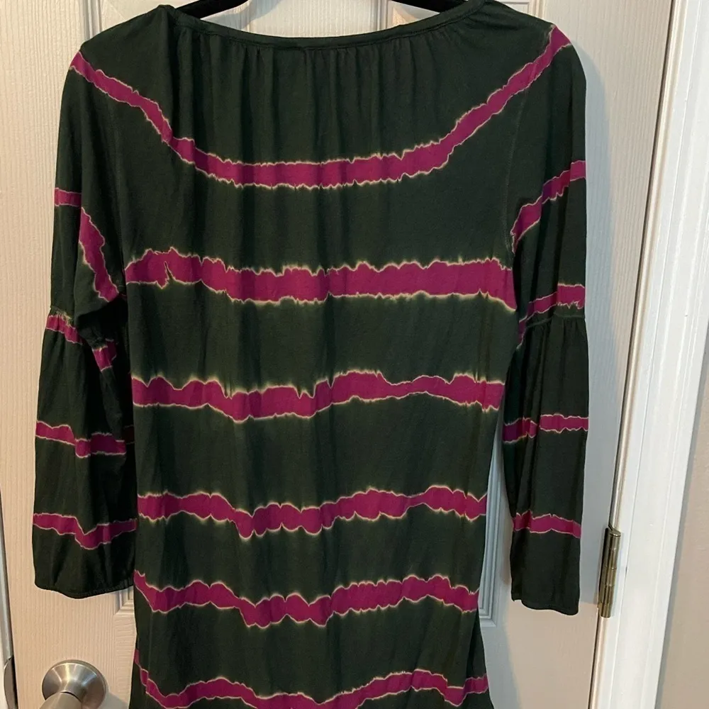 Lucky Made With Peace & Love Tie Dye 3/4 Sleeve Tunic - Image 6