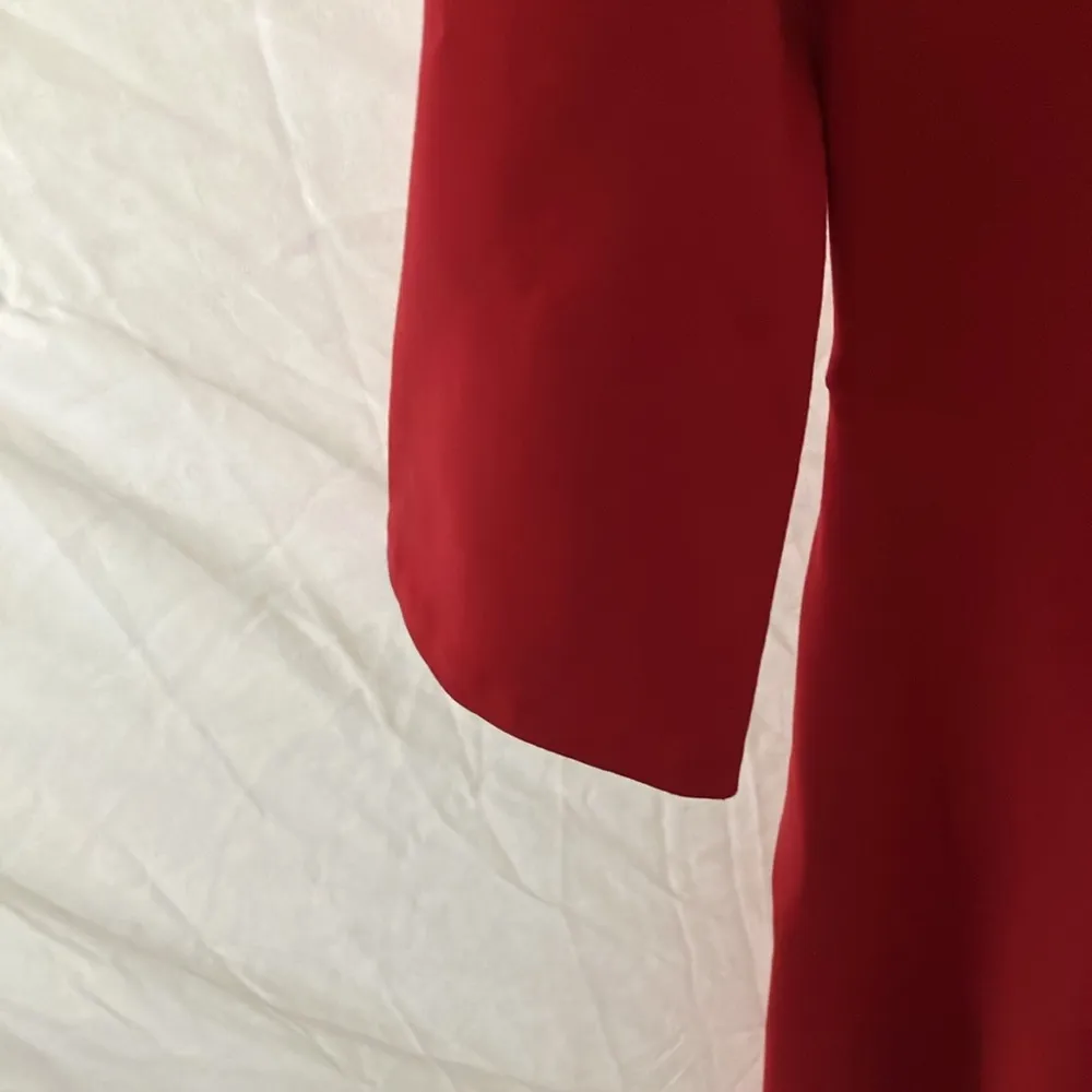 Kate Spade: Red Boat Neck Ponte Dress- pockets- fit & flare- M - Image 6