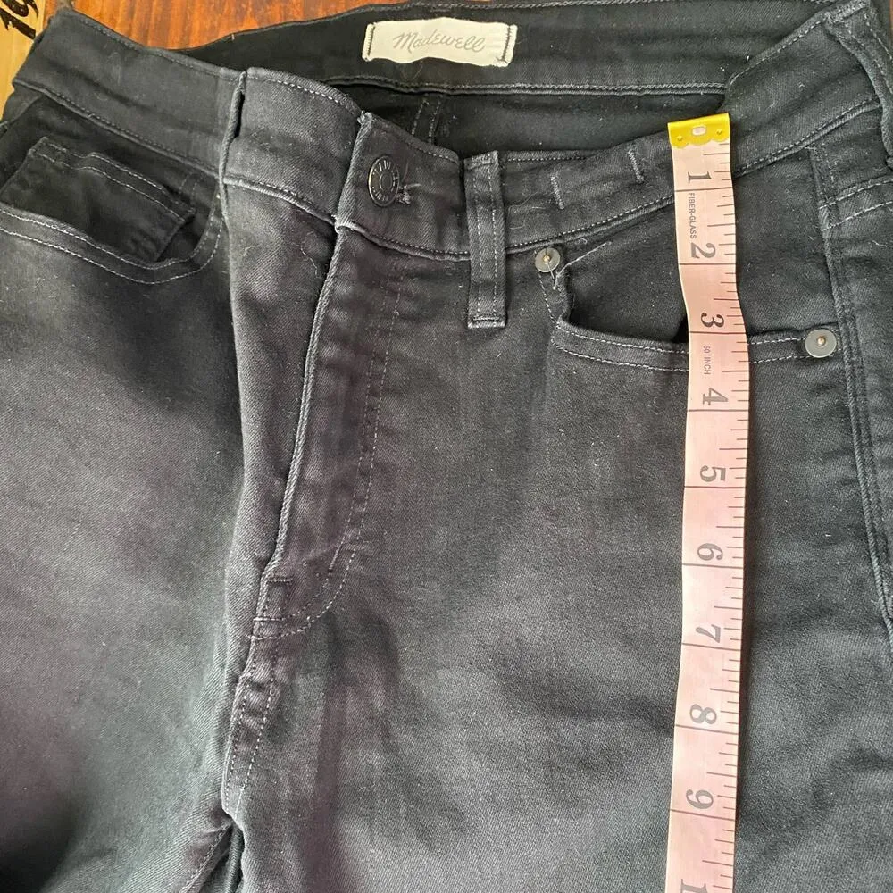 Madewell Women's 9 Inch High Rise Skinny Jeans Black Size 29 - Image 12