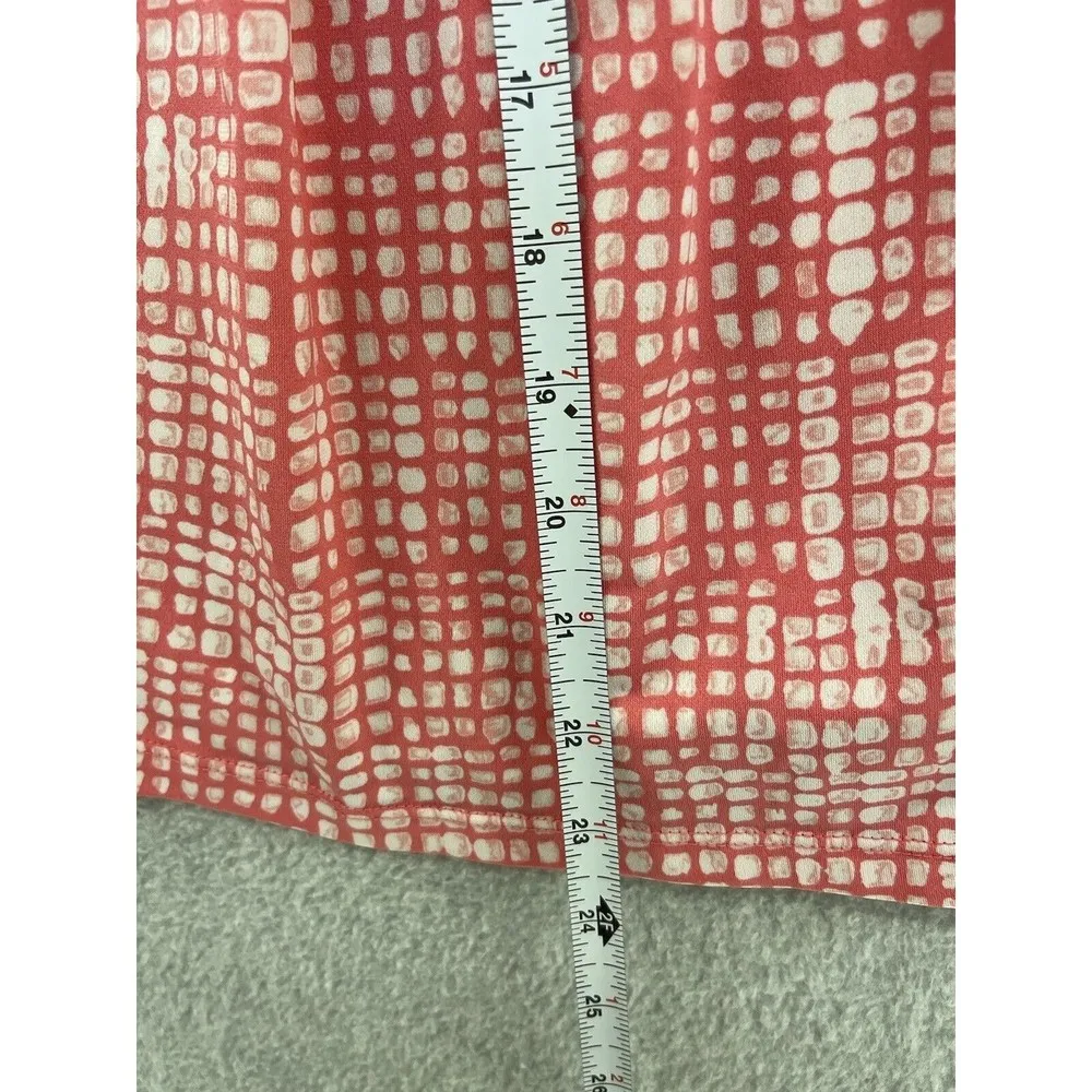 Ann Taylor Women's Blouse 3/4 Sleeve Small Petite Pullover Pink White Squares - Image 4