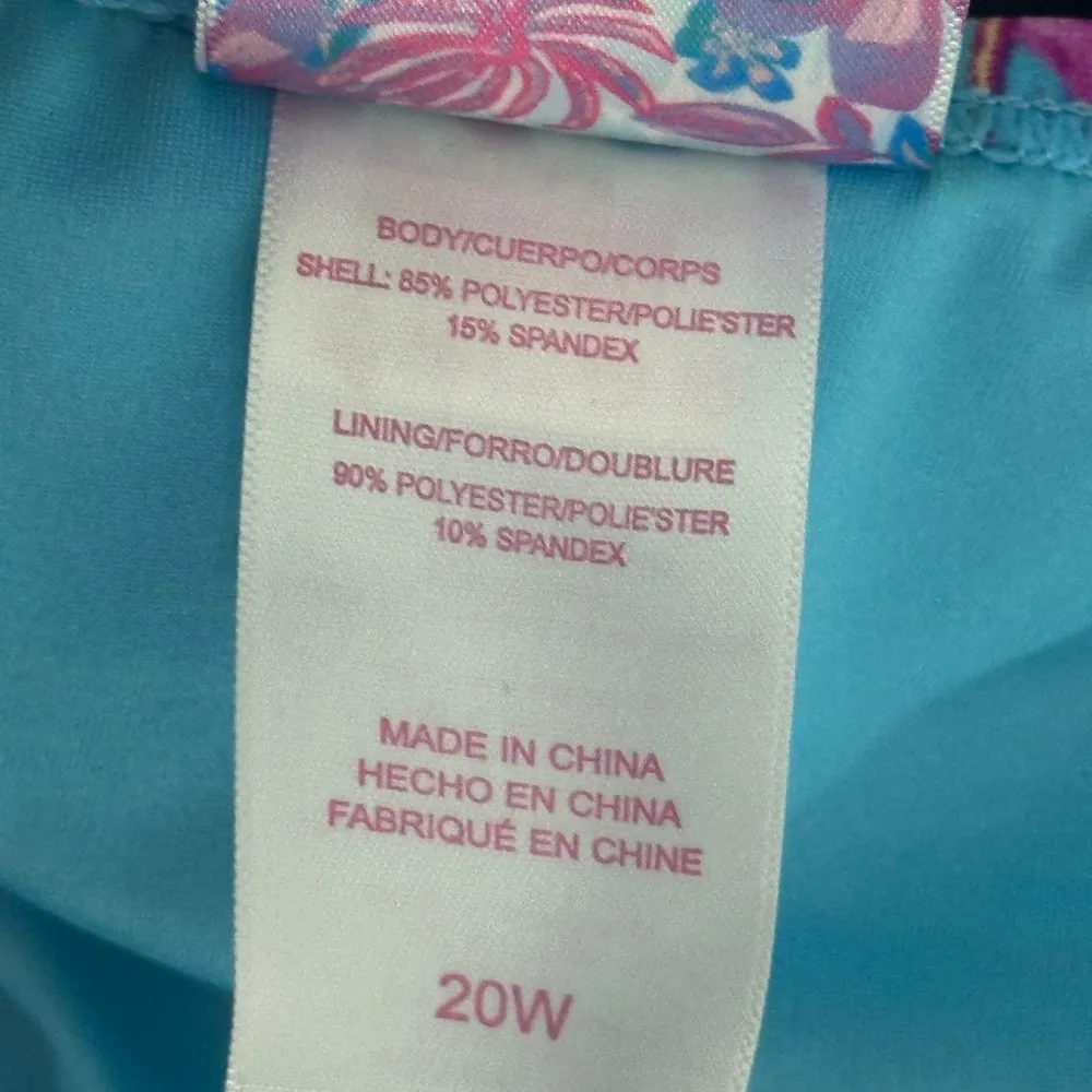 Stella Parker Collection Hawaiian Floral Novelty Print Swim Bottoms NWOT Blue Size 20W - Image 9